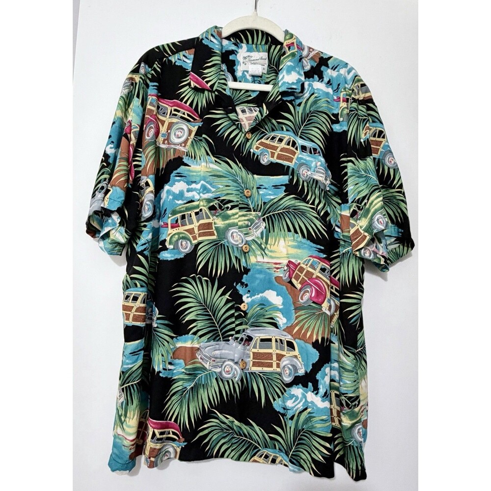 Diamond Head Sportswear Aloha Hawaiian VTG Men’s Shirt Classic Woody Car Camp XL